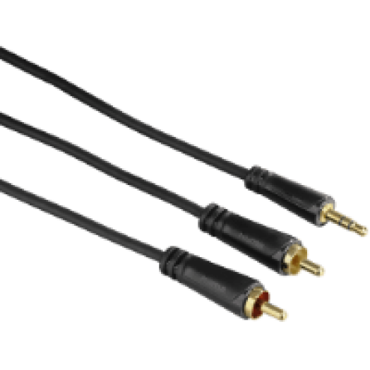 3,5mm apa  2xRCA apa kábel, 1,5m