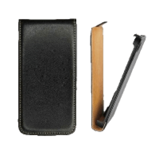 LG F70 fekete flip bőr tok