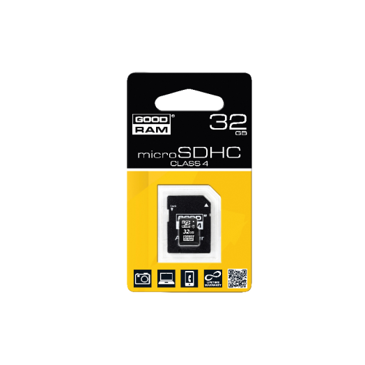 GOODRAM Micro SDHC 32GB Class 4 + adapterrel