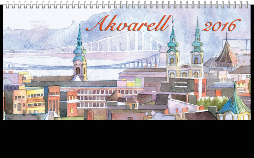 TopTimer Akvarell T054 képes asztali naptár álló