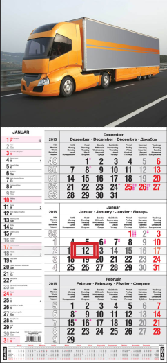 Speditőrnaptár T077 3 havi