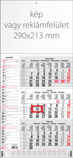 Speditőrnaptár T077 3 havi