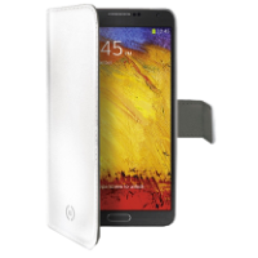 Samsung Galaxy Note 3 fehér bőr tok és tartó