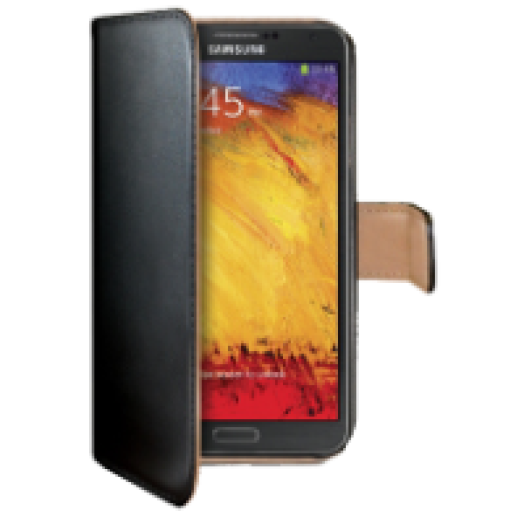 Samsung Galaxy Note 3 fekete bőr tok és tartó
