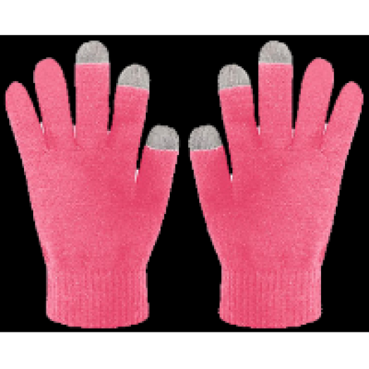 Érintőképernyős készülékhez pink kesztyű