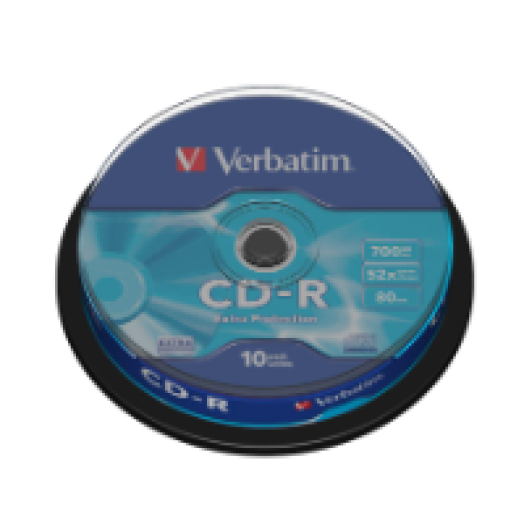 CD-R lemez 700 MB 52x, 10db hengeren, DataLife