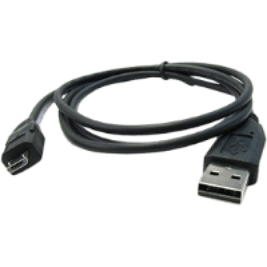 fekete microUSB - USB adatkábel