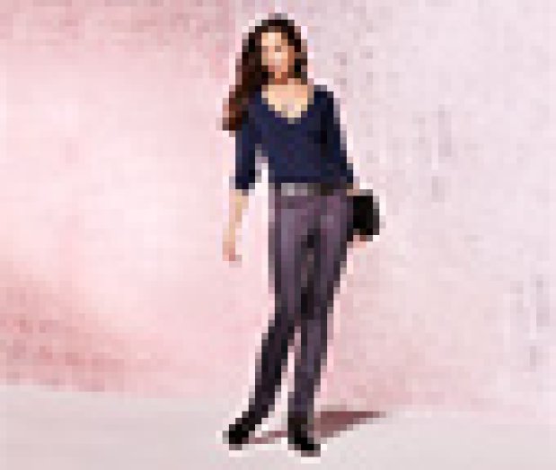 Női bevonatos slim fit farmernadrág, lila