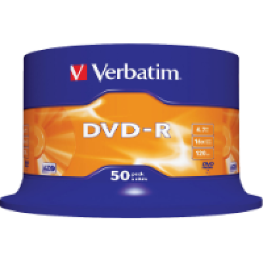 DVD-R lemez 4,7 GB 16x, 50db hengeren AZO