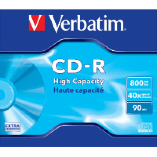 CD-R lemez 800 MB 90 perc 40x, normál tok Extra Protection