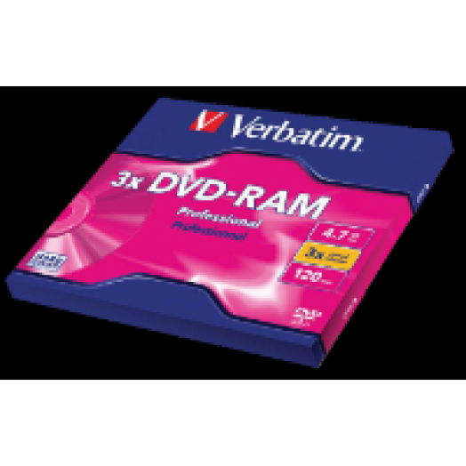 DVD-RAM lemez 4,7 GB, egyoldalas kivehető Type II