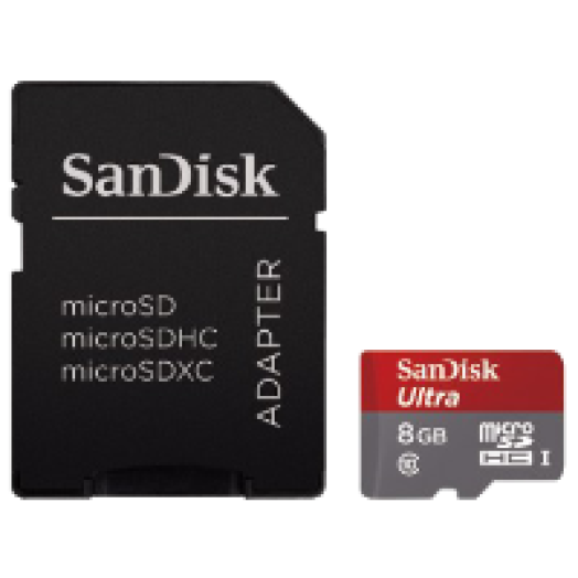 microSDHC 8GB Ultra Class10, 48Mb/s + Adapter (124065)
