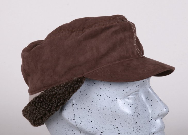 SUEDE MILITARY CAP