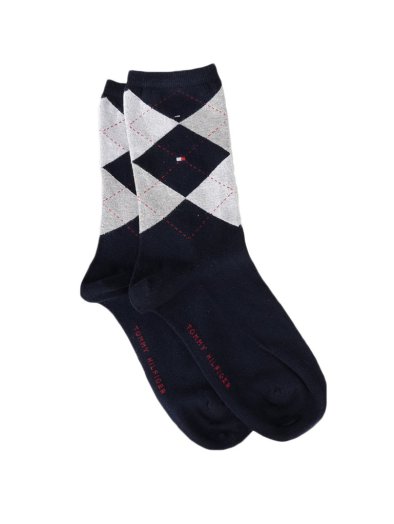 TH WOMEN CHECK SOCK 2P