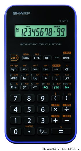 Sharp EL501XVL tudományos számológép, lila