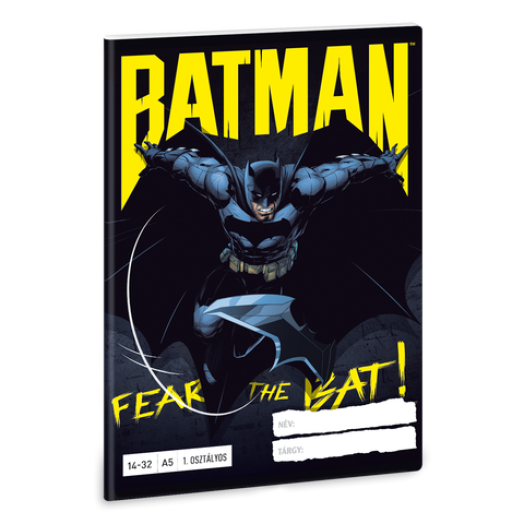 Batman 1. oszt. vonalas A/5 füzet 1432