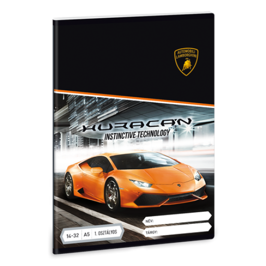 Lamborghini 1. oszt. vonalas A/5 füzet 1432