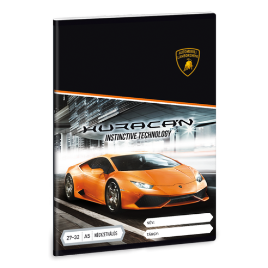 Lamborghini A/5 kockás füzet 2732