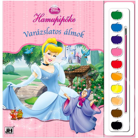 Hamupipőke - Varázslatos álmok - Kifestők vízfesték készlettel A4