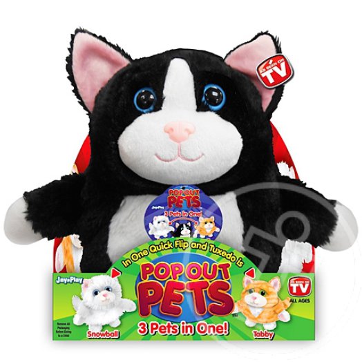 Pop out pets: Cicák - Tuxedo, Snowball, Tabby