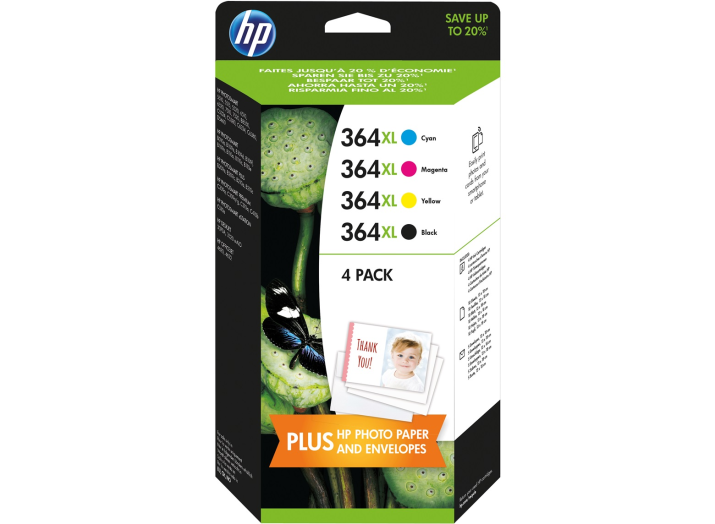 HP 364XL 4-pack, patron patron, BK, M, Y, C