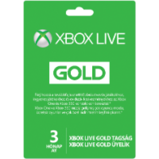 Xbox 360 Live Gold 3 hónap