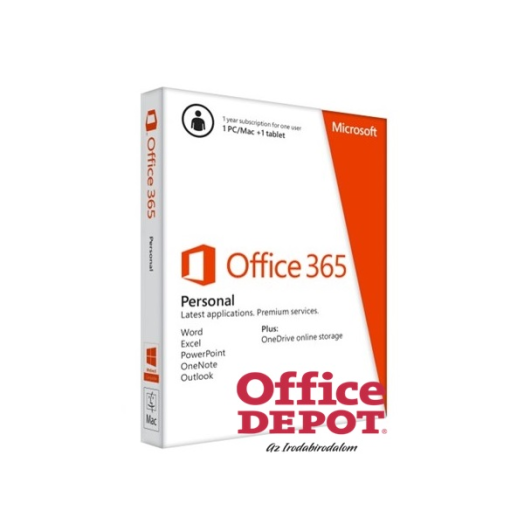 Microsoft Office 365 Personal HUN 1 Felhasználó 1 év dobozos irodai programcsomag szoftver