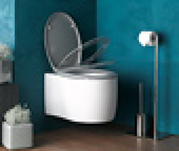 Könnyen lehajtható WC-ülőke, szürke