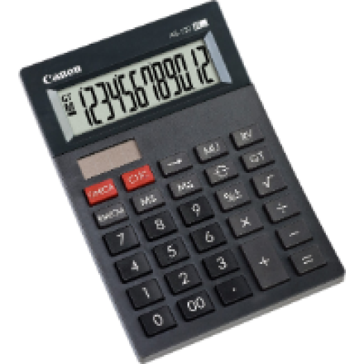 AS-120 mini asztali számológép, fekete