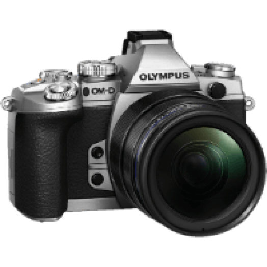 E-M1 ezüst + EZ-M1240 Kit