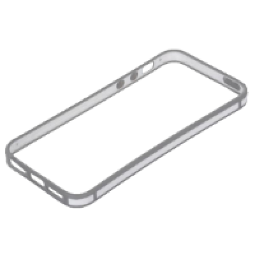 iPhone 5/5S műanyag szürke hátlap