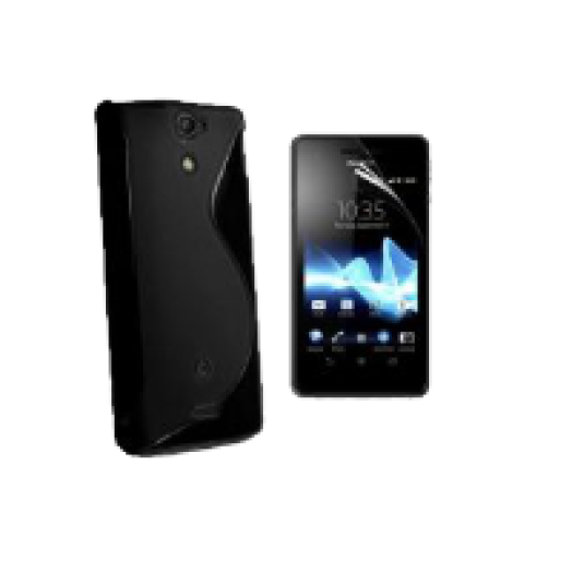 Sony Xperia T2 Tpus fekete szilikon hátlap