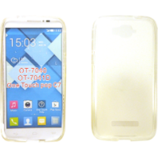 Alcatel Pop C7 átlátszó vékony szilikon hátlap