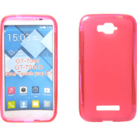 Alcatel Pop C7 pink vékony szilikon hátlap