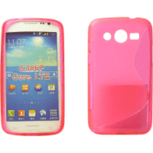 Samsung Galaxy Core LTE Tpus pink szilikon hátlap