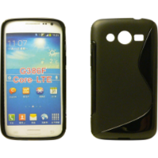 Samsung Galaxy Core LTE Tpus fekete szilikon hátlap