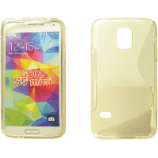 Samsung Galaxy S5 Mini Tpus átlátszó-fehér szilikon hátlap