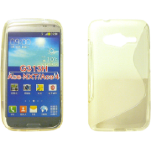 Samsung Galaxy Ace Trend 2 Tpus átlátszó-fehér szilikon hátlap