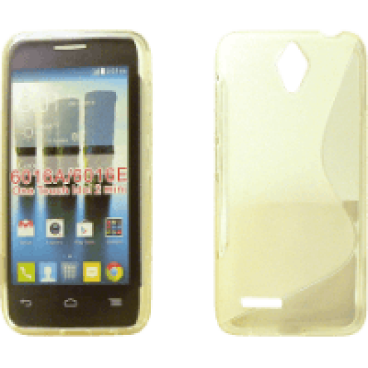 Alcatel Idol 2 Mini Tpus átlátszó-fehér szilikon hátlap