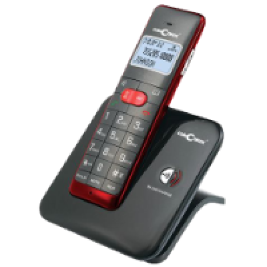 1621 dect telefon fekete/piros