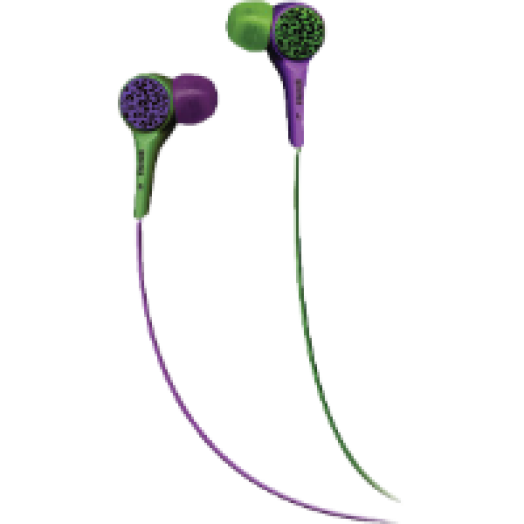 Audio WILD BUDZ fülhallgató, zöld-lila