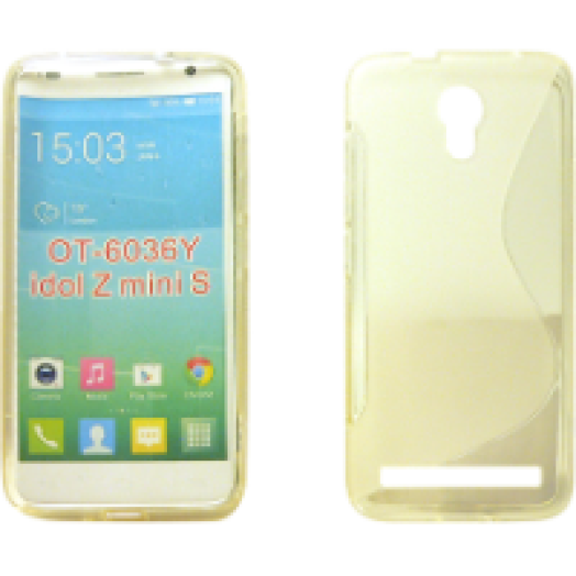 Alcatel Idol 2 Mini S Tpus áltátszó-fehér szilikon hátlap