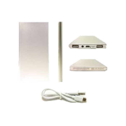 Slim külső akkumulátor ezüst 6500 mAh
