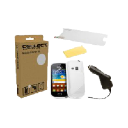 Galaxy Core plus fehér induló készlet, töltő+hátlap+fólia
