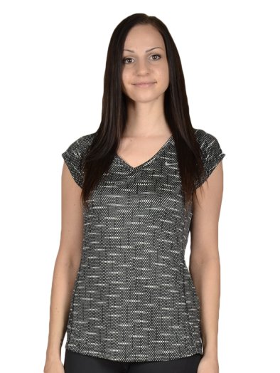 Nike Printed Miler Short-Sleeve V-Neck