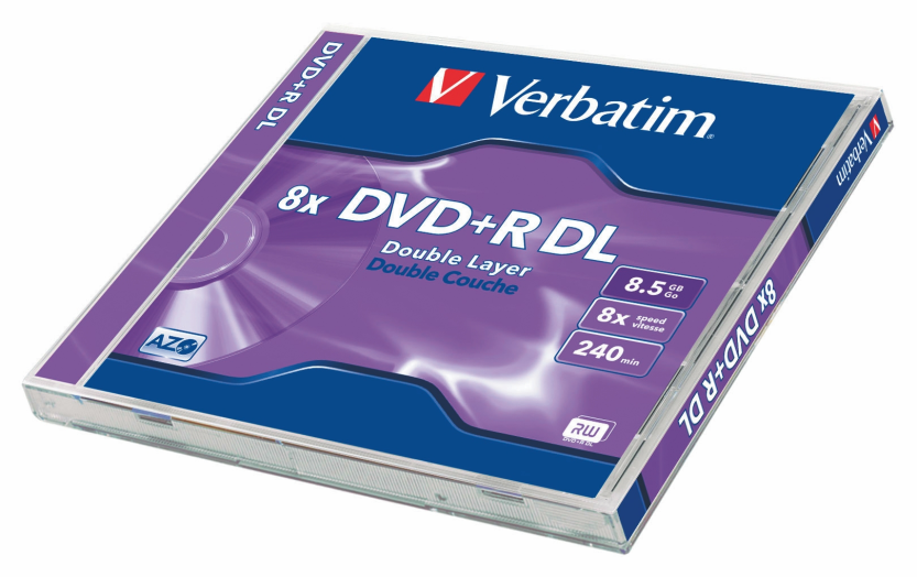 Verbatim DL DVD+R lemez kétrétegű,8,5GB,8x, normál tok