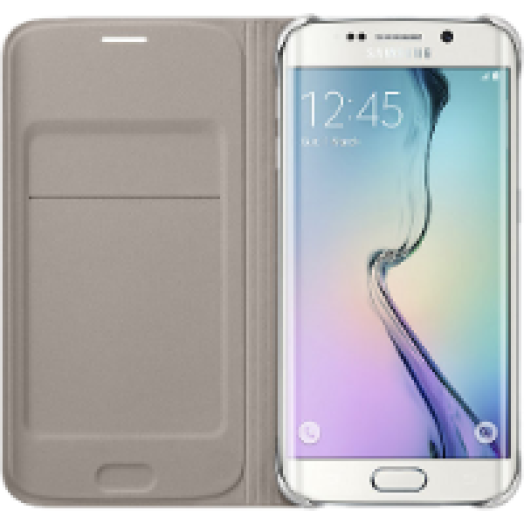 GALAXY S6 Edge bőr cover arany