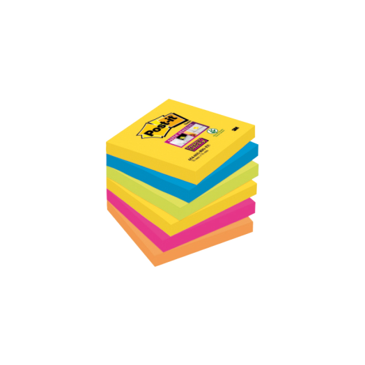 Post-it Super Sticky jegyzet tömb 76x76mm 6 tömb/csomag