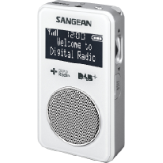 DPR-34+ W Hordozható DAB+ / FM RDS zsebrádió (fehér)