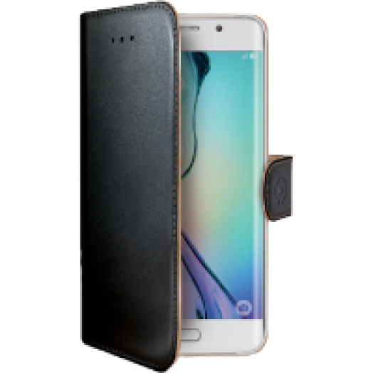 SAMSUNG Galaxy S6 Edge bőr tok fekete
